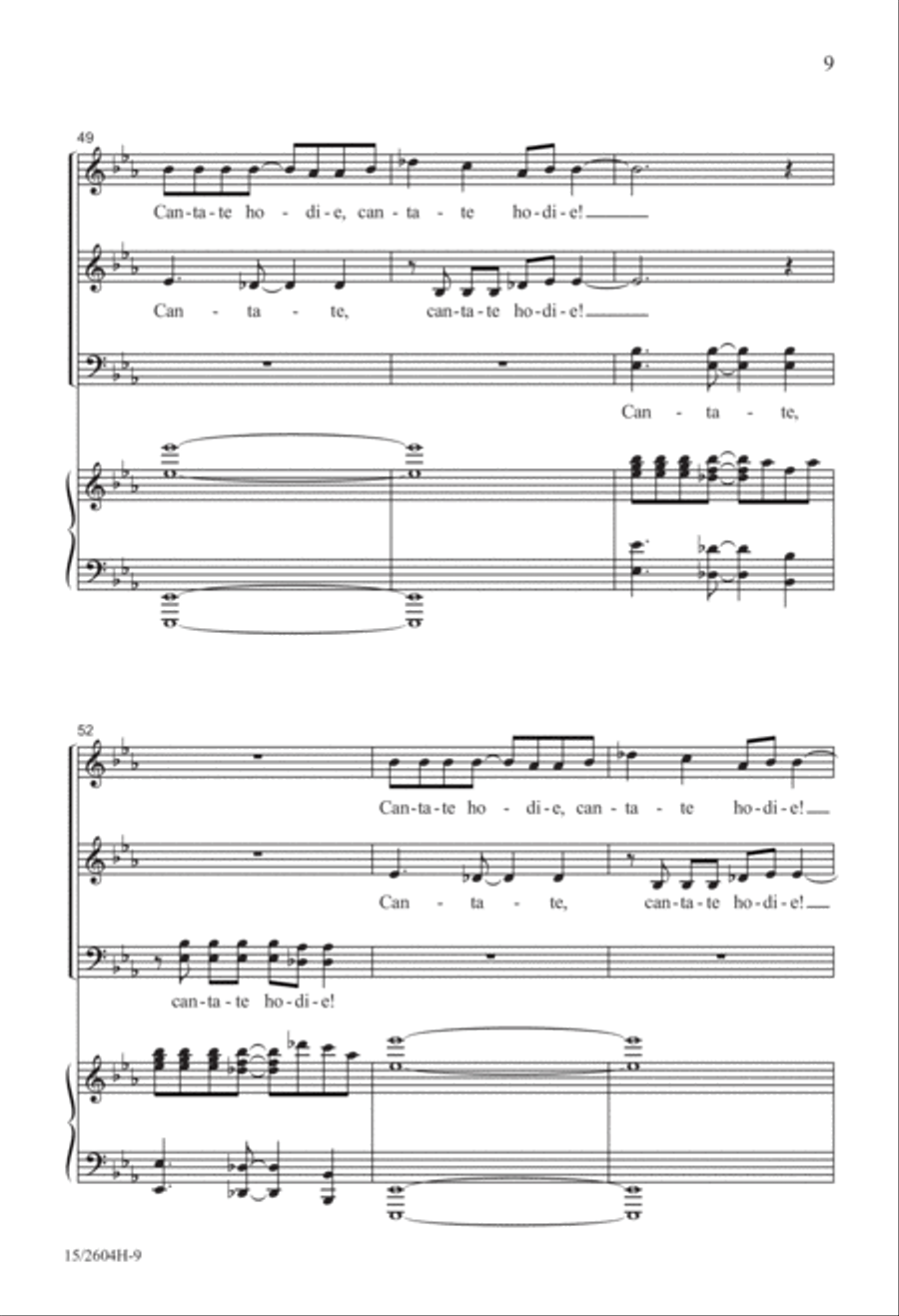 Cantate Hodie! (Sing Today) 4-Part scores gallery preview page 10