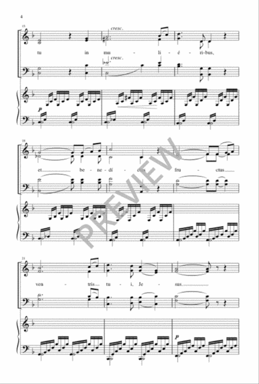 Ave Maria Ave Maria 4-Part scores gallery preview page 4