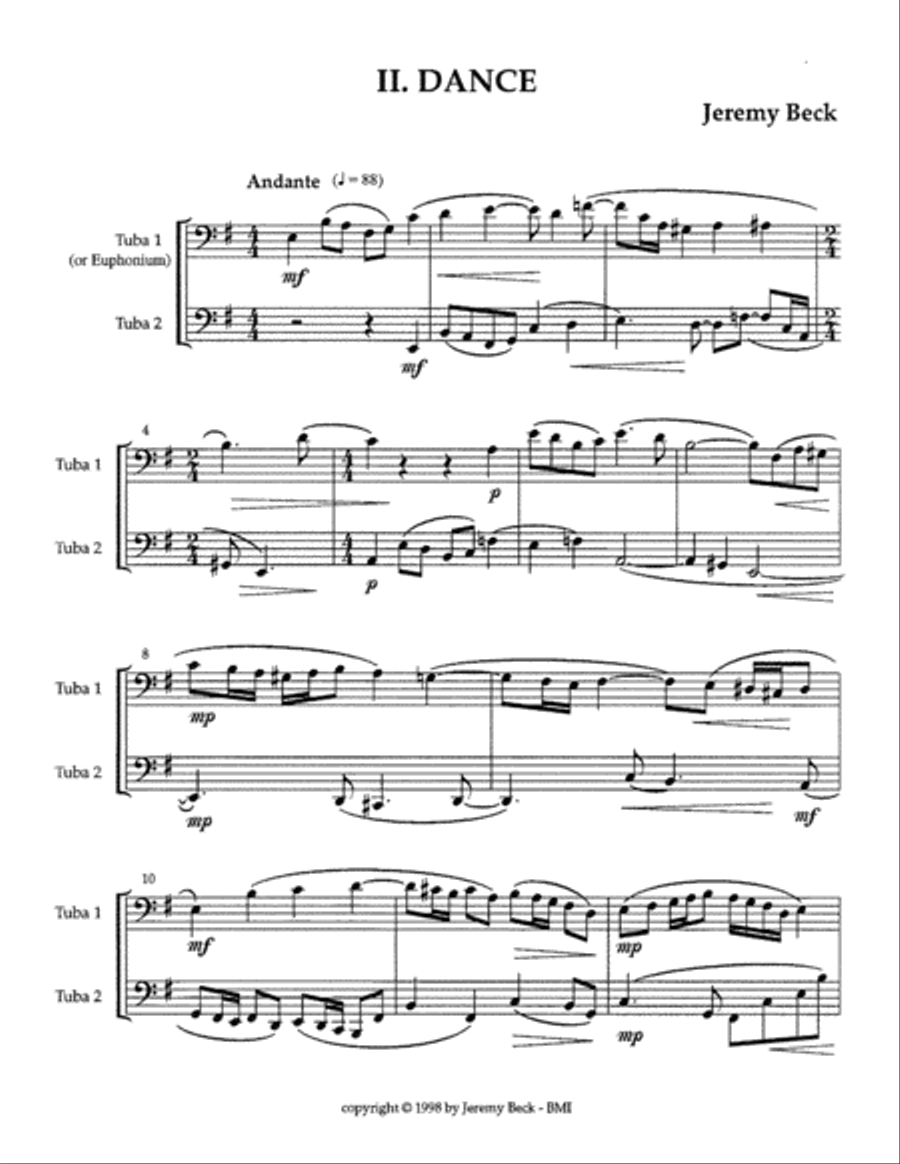 Prelude, Dance and Fanfare Brass Duet scores gallery preview page 5