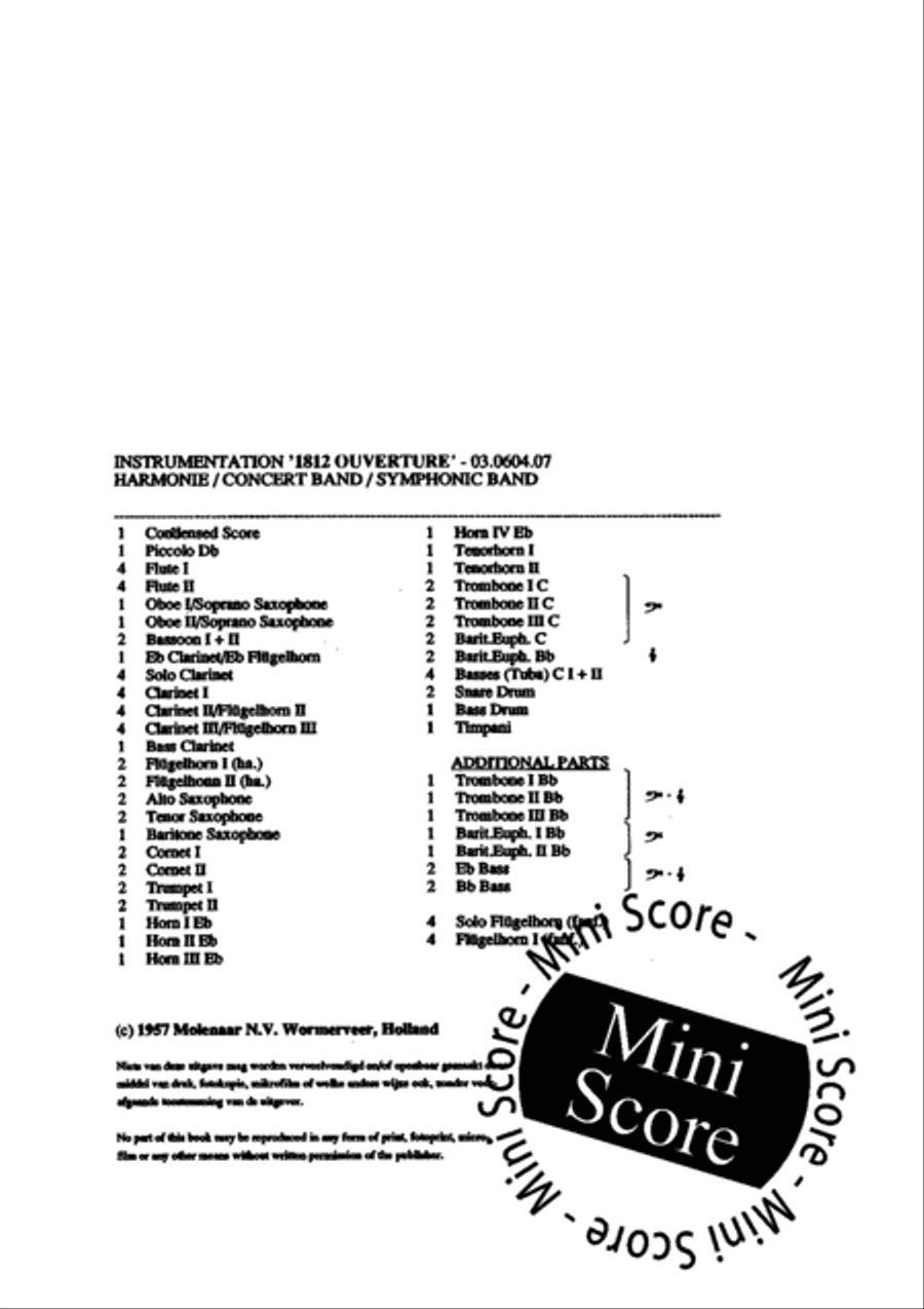 Ouverture 1812 (Solenelle) Concert Band scores gallery preview page 4