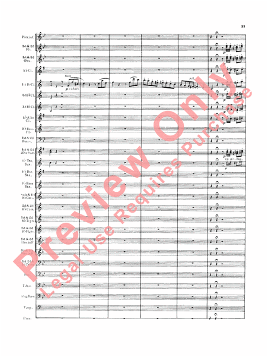 Italian in Algiers (Overture) Concert Band scores gallery preview page 36