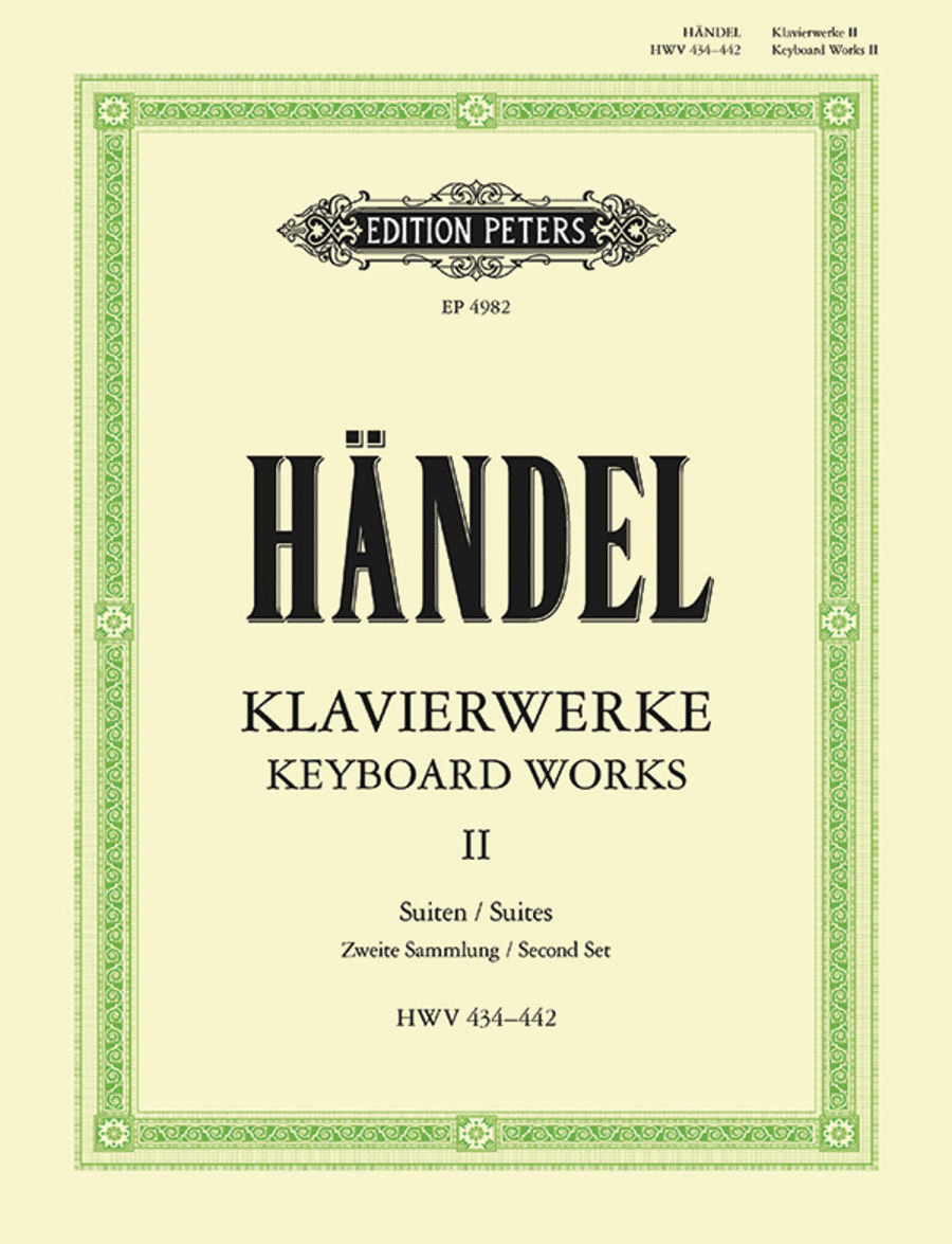 Keyboard Works -- Suites (Second Set) HWV 434-442 Piano scores gallery preview page 1