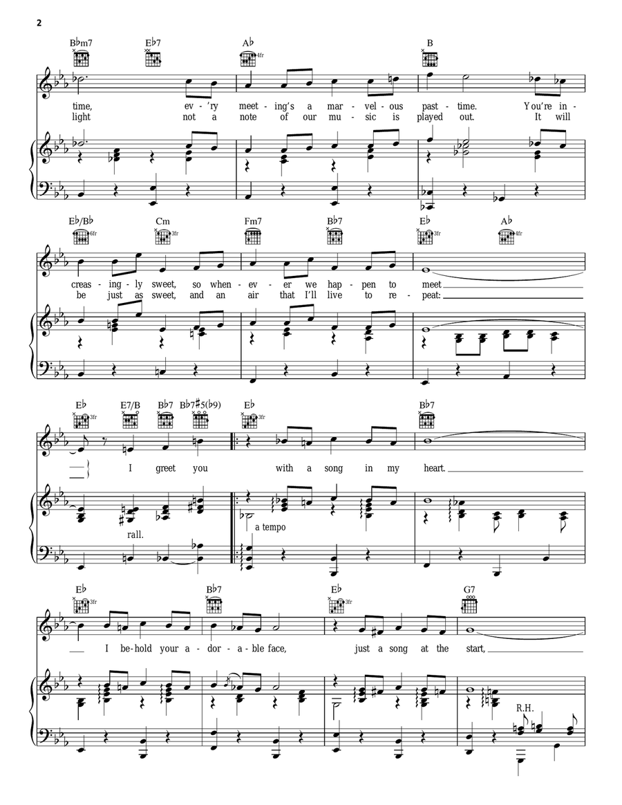 With A Song In My Heart Piano, Vocal, Guitar scores gallery preview page 2