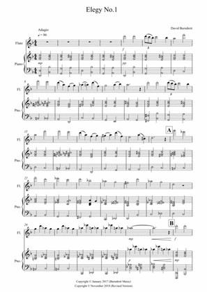 Elegy No.1 for Flute and Piano
