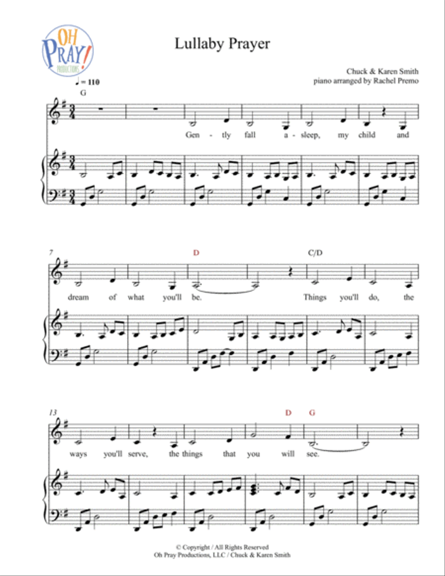 Lullaby Prayer Voice scores gallery preview page 2