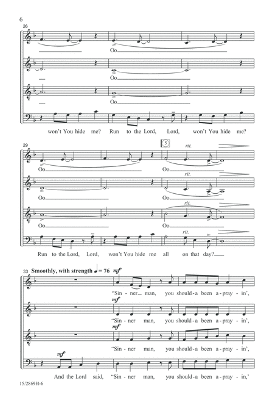 Sinner Man Sinner Man 4-Part scores gallery preview page 7