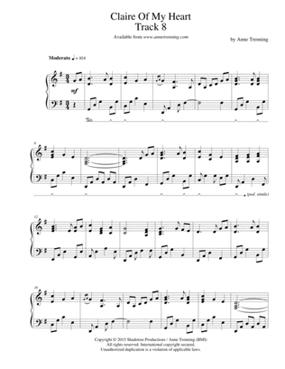 Claire Of My Heart (sheet music for piano)