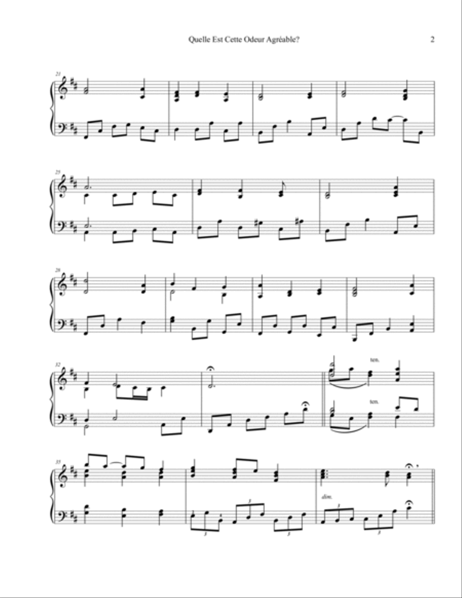 Quelle Est Cette Odeur Agréable? Piano Solo scores gallery preview page 2