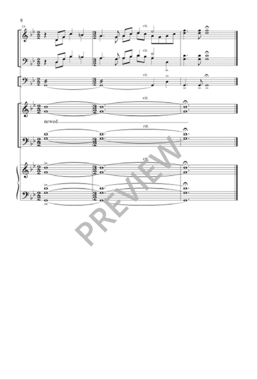 Come Forth to Be Renewed 4-Part scores gallery preview page 8