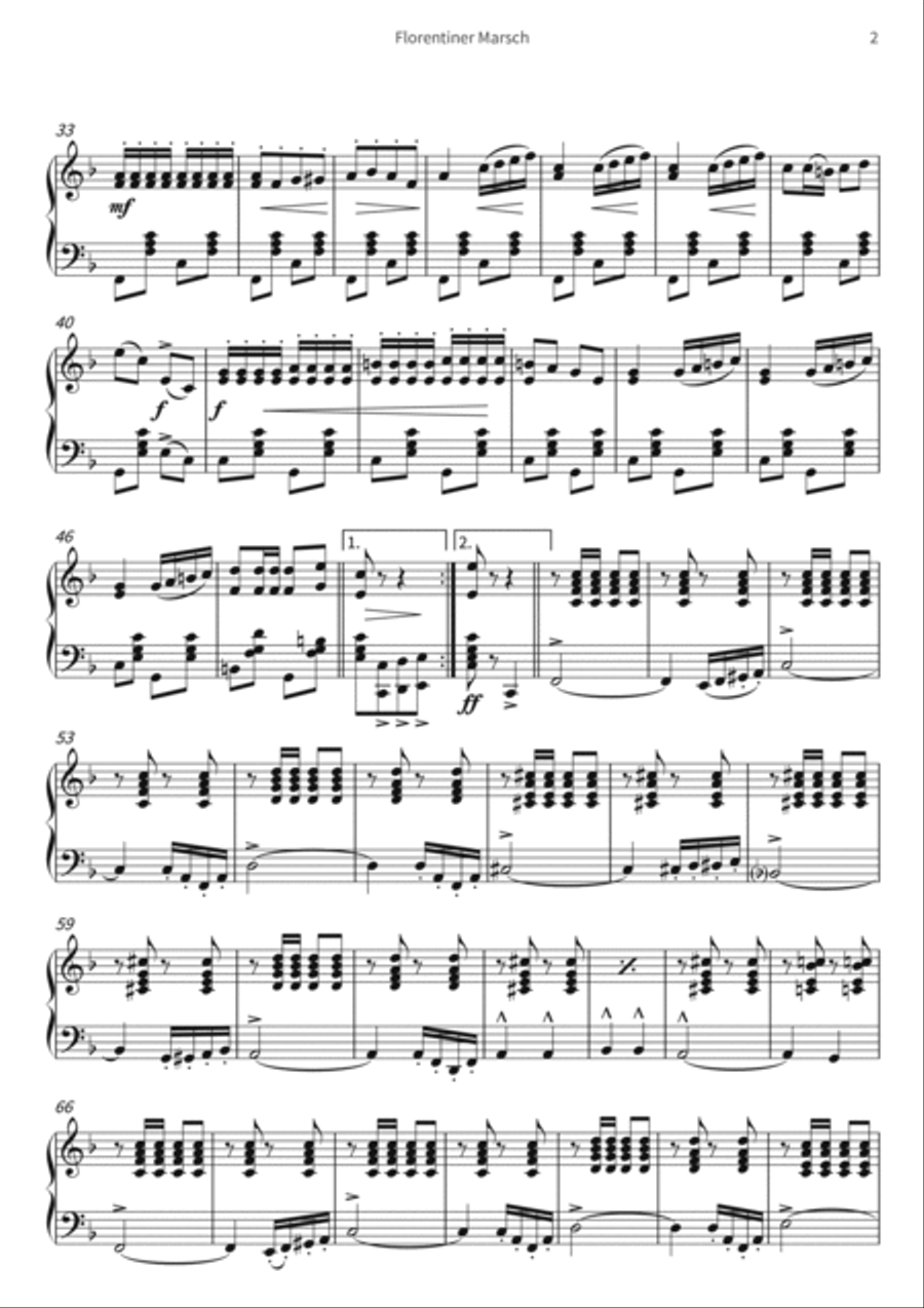 Florentiner Marsch Piano scores gallery preview page 4