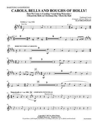 Carols, Bells, and Boughs of Holly!: E-flat Baritone Saxophone