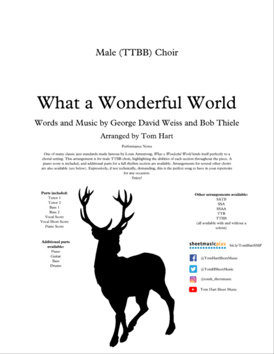 What A Wonderful World TTBB scores gallery preview page 1