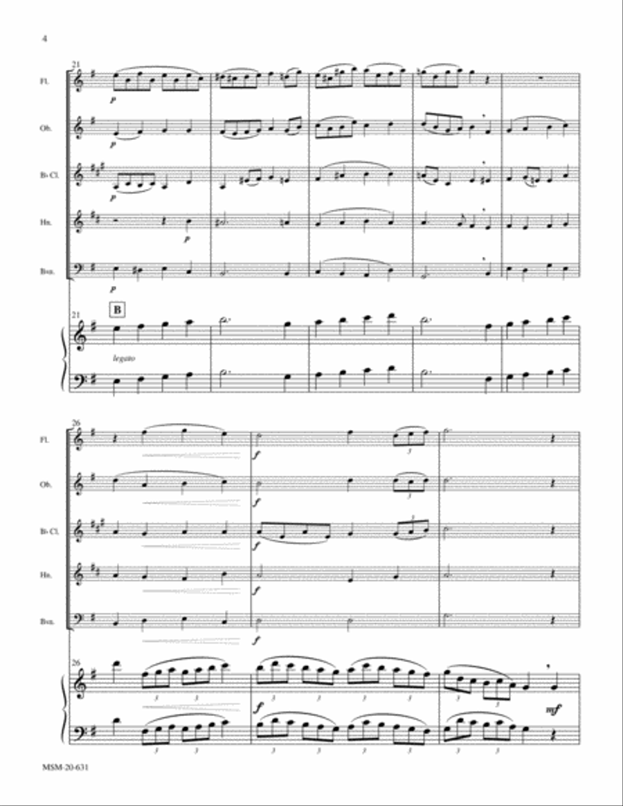 The God of Abraham Praise Woodwind Quintet scores gallery preview page 4
