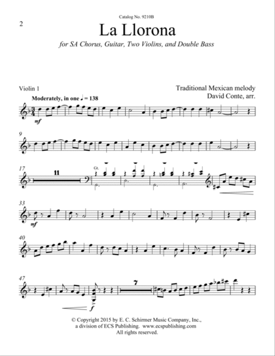 La Llorona Choir scores gallery preview page 5