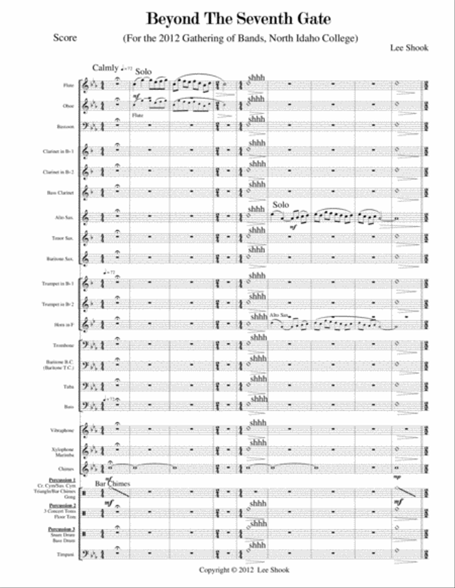 Beyond the 7th Gate Concert Band scores gallery preview page 4