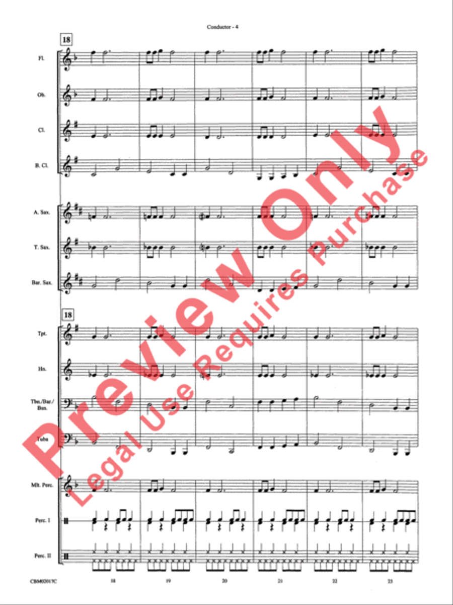 Great Balls of Fire Concert Band scores gallery preview page 6