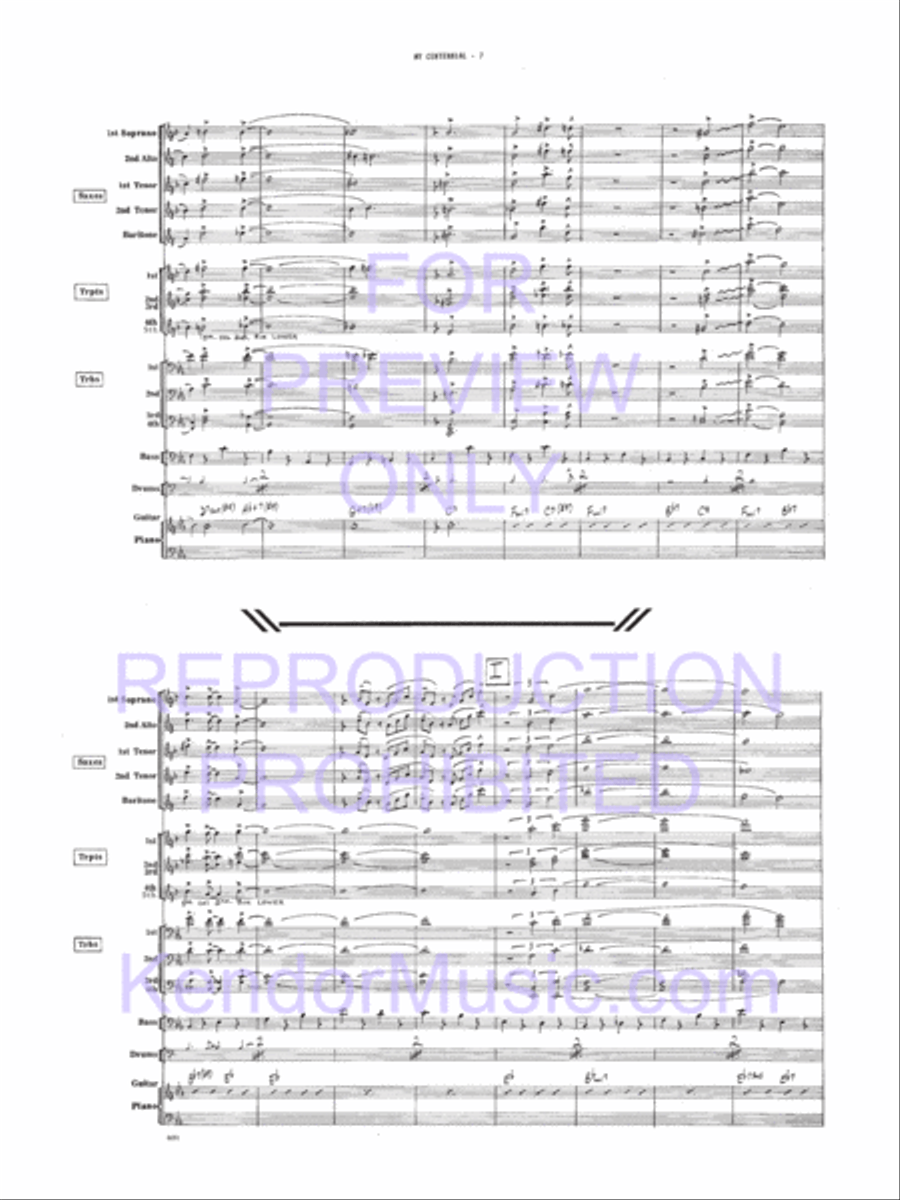 My Centennial My Centennial Jazz Ensemble scores gallery preview page 8