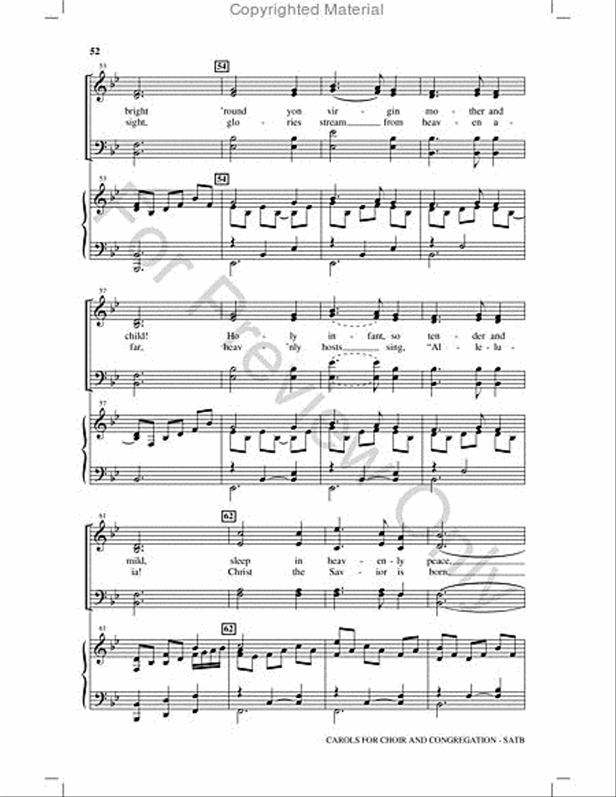Carols for Choir and Congregation Choir scores gallery preview page 51