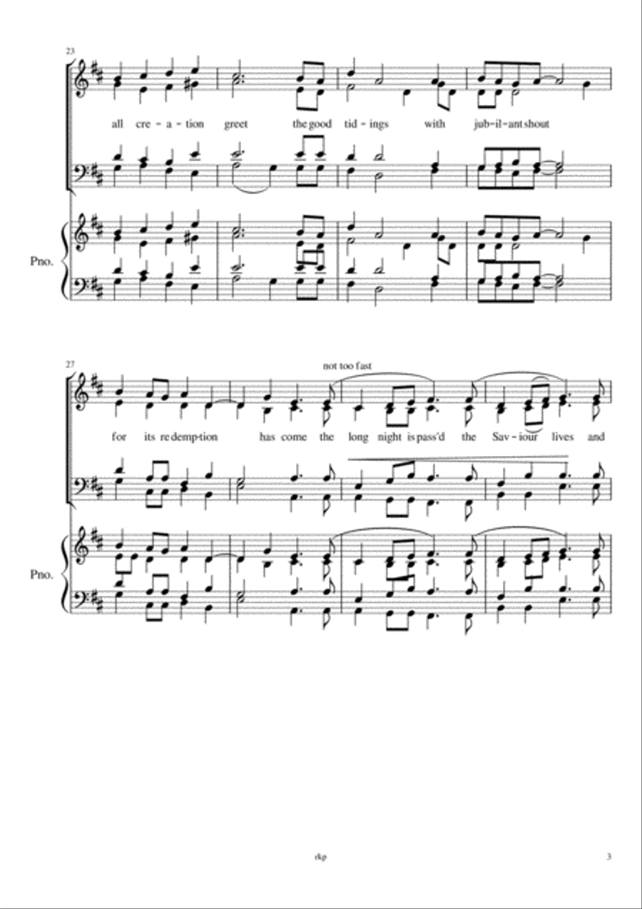 Thou art risen O Lord Small Ensemble scores gallery preview page 3