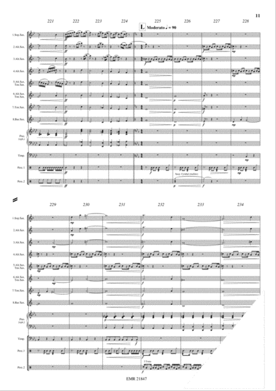 Irish Story Saxophone Ensemble scores gallery preview page 11