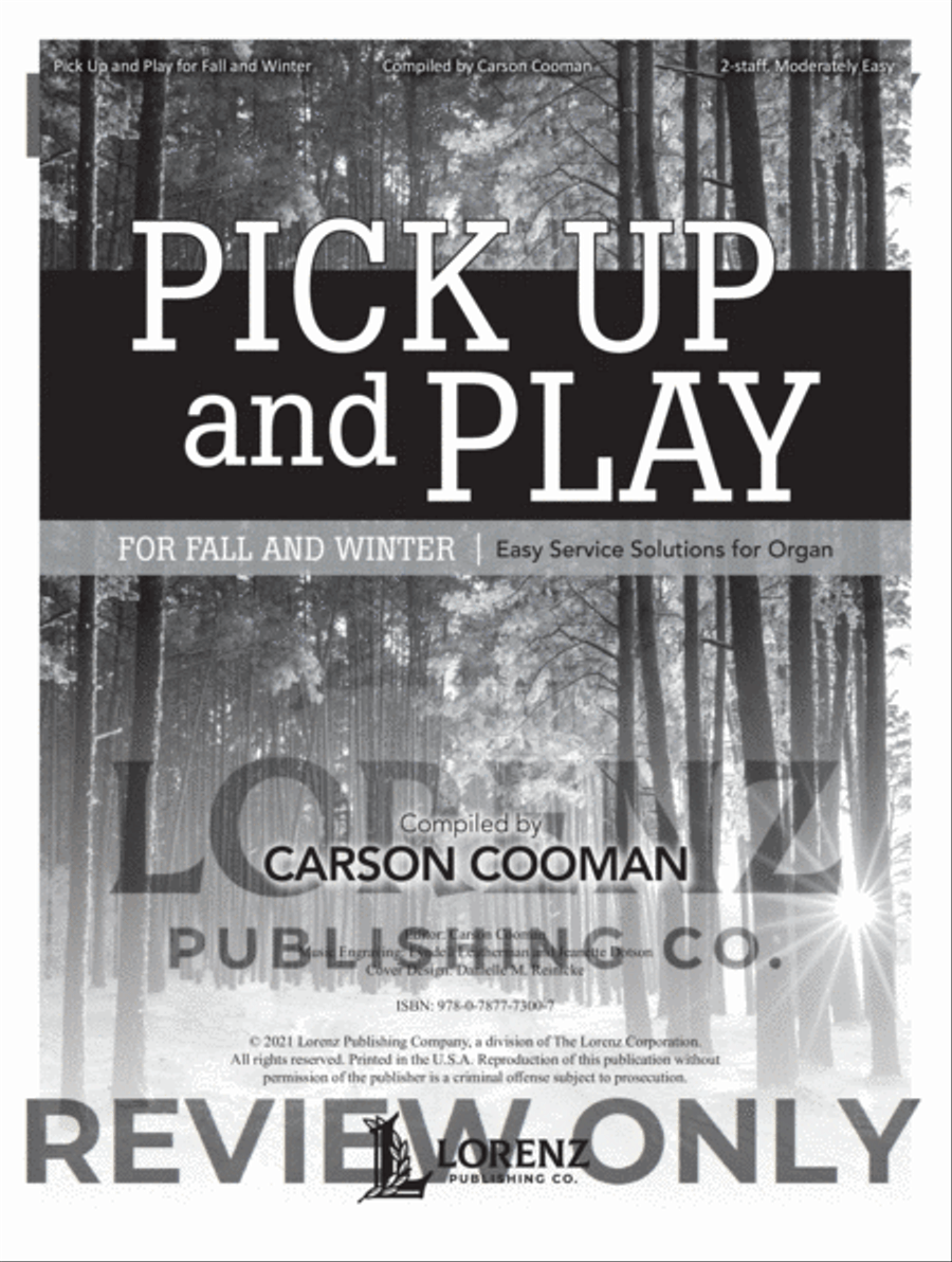 Pick Up and Play for Fall and Winter Organ Solo scores gallery preview page 2