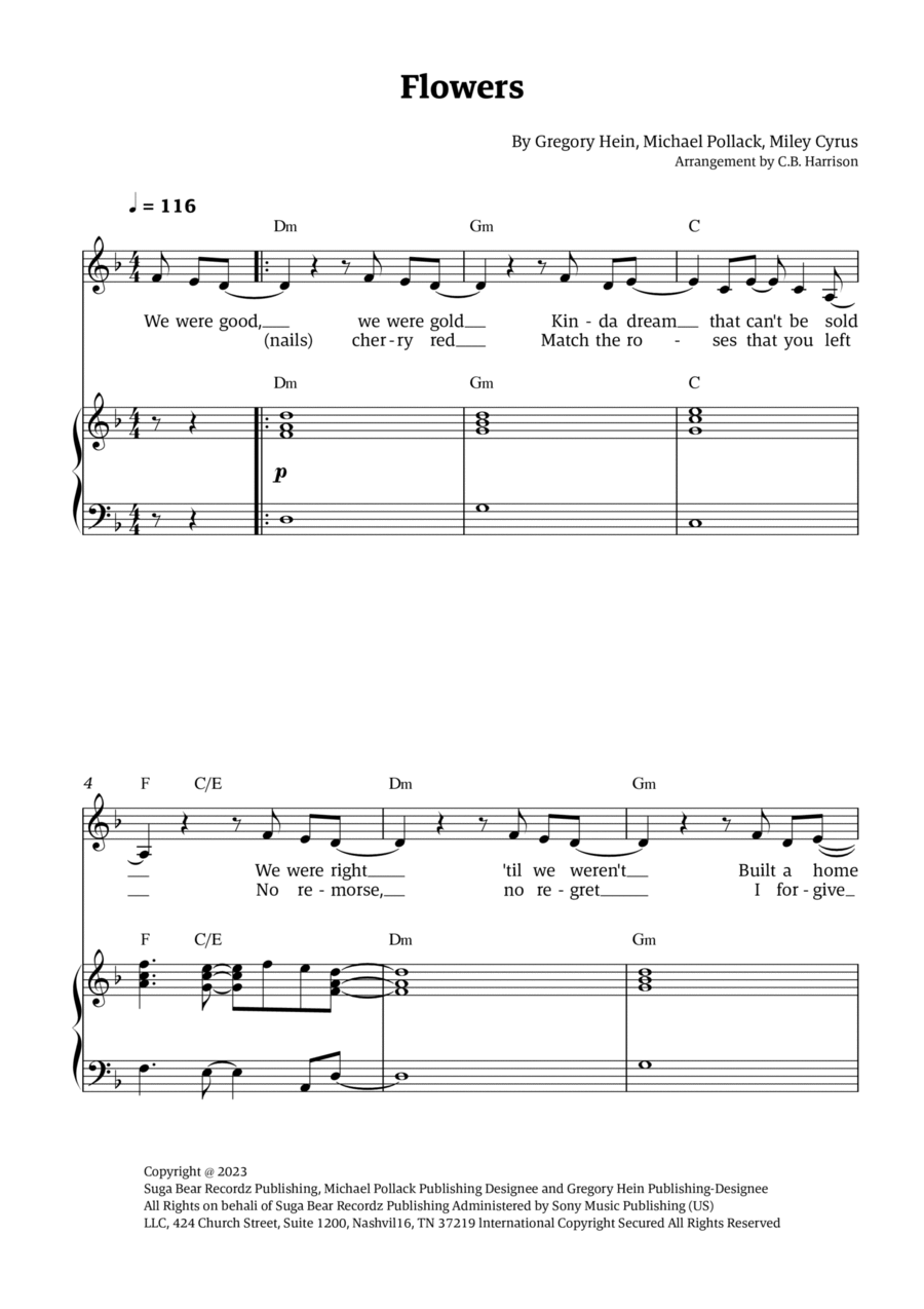 Flowers Voice scores gallery preview page 1
