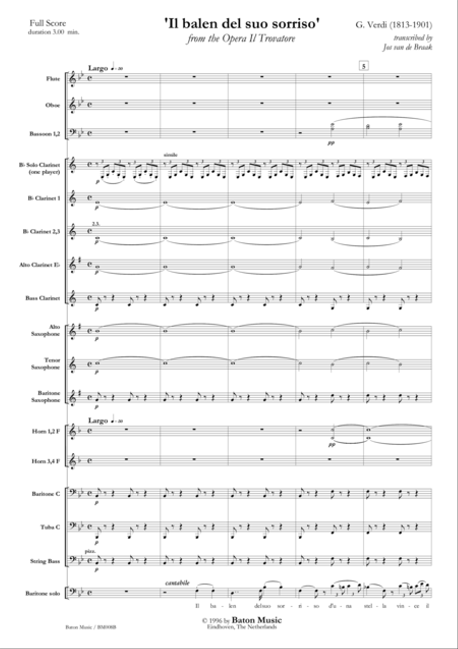 Il balen del suo sorriso Concert Band scores gallery preview page 2