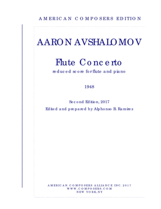 [Avshalomov] Flute Concerto (Reduction)