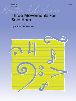 Book cover for Three Movements For Solo Horn
