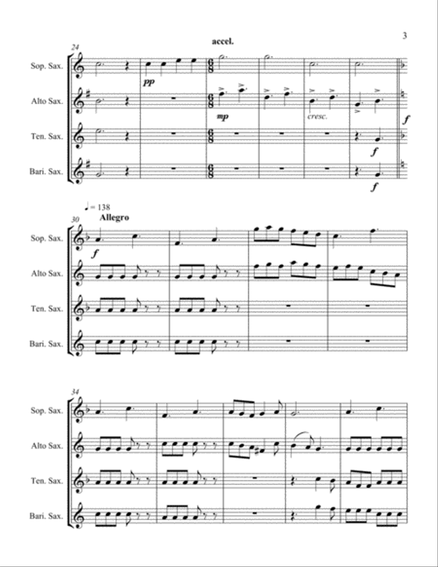 His Name Medley Woodwind Quartet scores gallery preview page 3