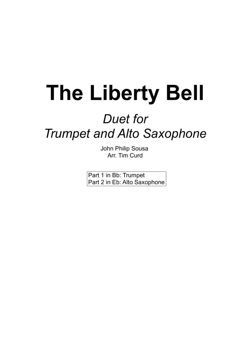 The Liberty Bell. Duet for Trumpet and Alto Saxophone image number null