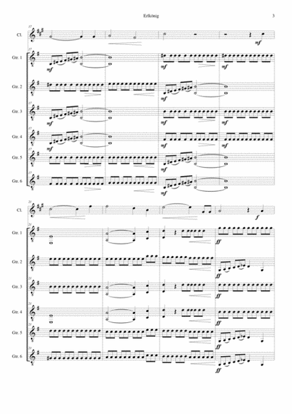 Erlkönig (The Erlking) for clarinet and 6 guitars image number null