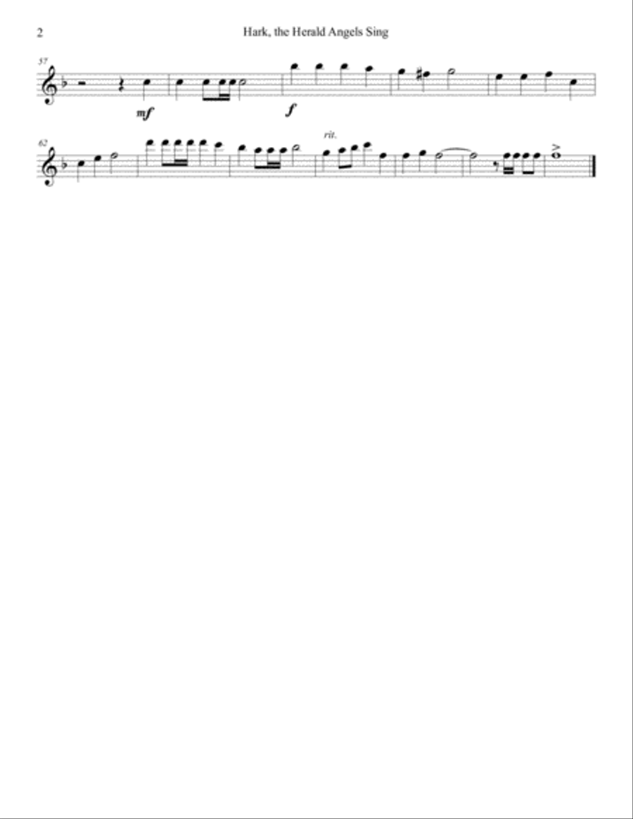 Hark, the Herald Angels Sing (Sax Sextet) Woodwind Ensemble scores gallery preview page 4