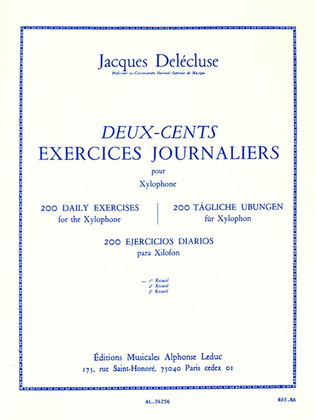 Book cover for 200 Daily Exercises - Vol. 1 (xylophone)