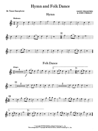 Hymn and Folk Dance: B-flat Tenor Saxophone