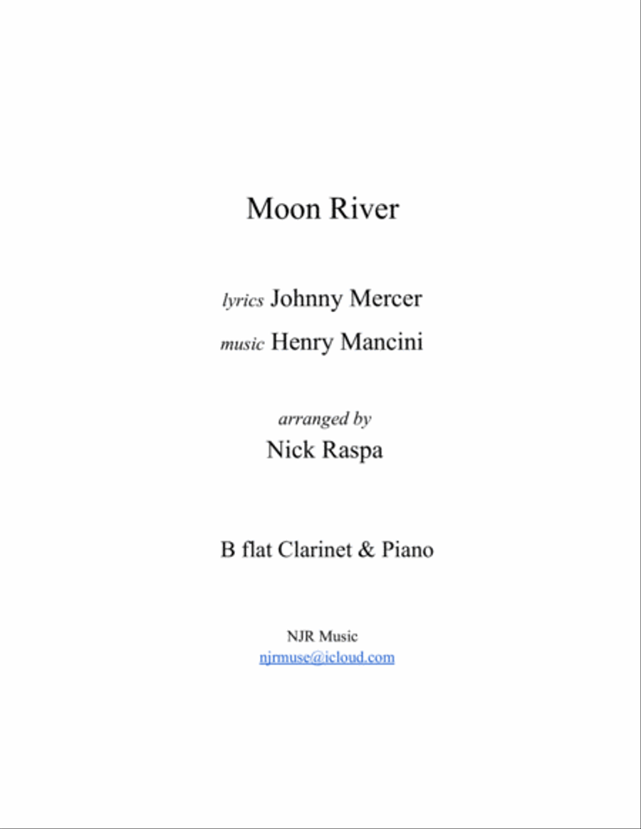 Moon River Clarinet Solo scores gallery preview page 3