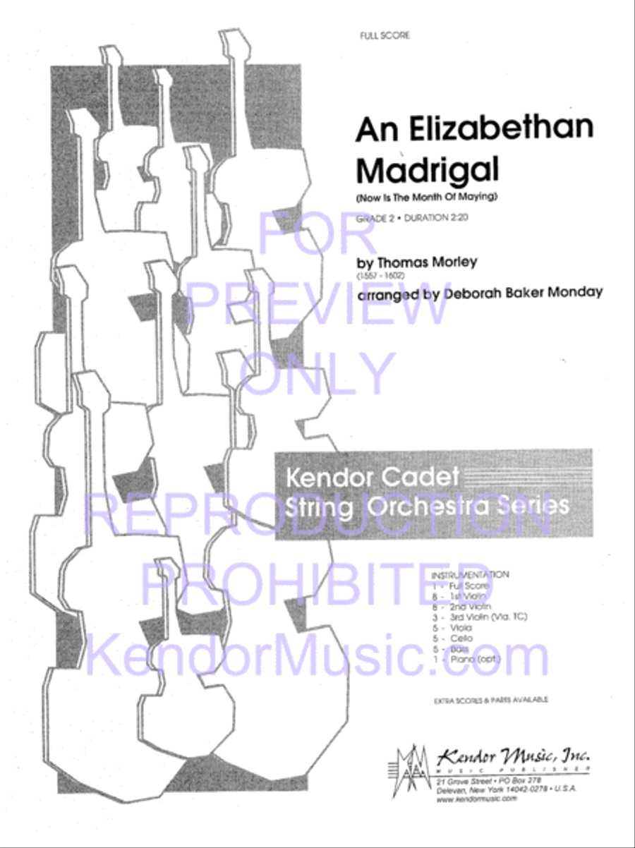 Elizabethan Madrigal, An (Now Is The Month Of Maying) String Orchestra scores gallery preview page 2