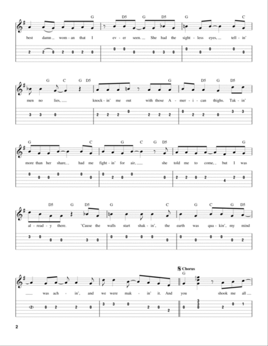 You Shook Me All Night Long Acoustic Guitar scores gallery preview page 2