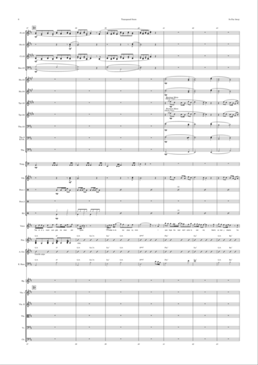 So Far Away Full Orchestra scores gallery preview page 6