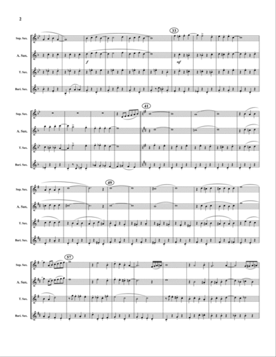 Limehouse Blues Saxophone Quartet scores gallery preview page 2