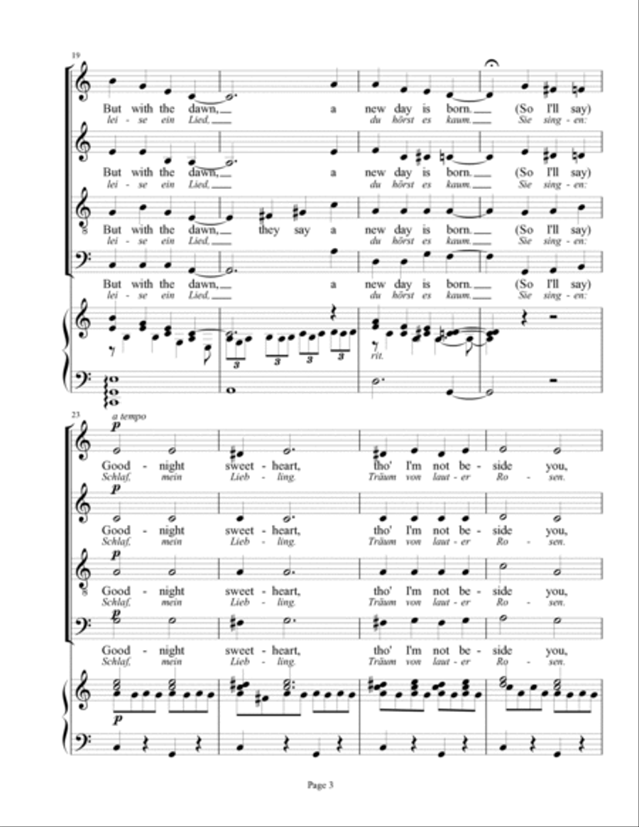 Goodnight Sweetheart 4-Part scores gallery preview page 3