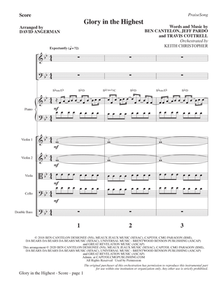 Book cover for Glory In The Highest (arr. David Angerman) - Full Score