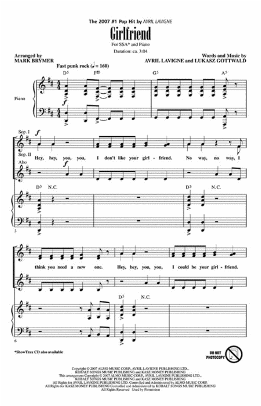 Girlfriend Choir scores gallery preview page 2