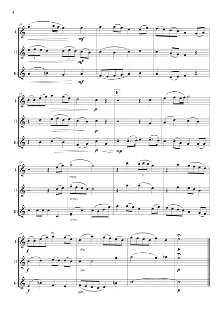 Loch Lomond (Flute Trio) Flute Trio scores gallery preview page 4