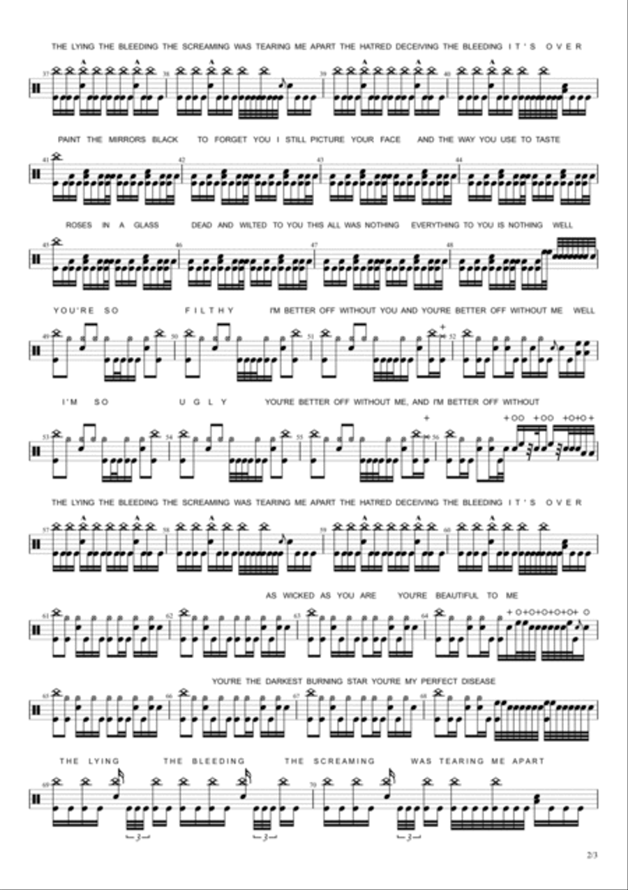 The Bleeding Drum Set scores gallery preview page 2