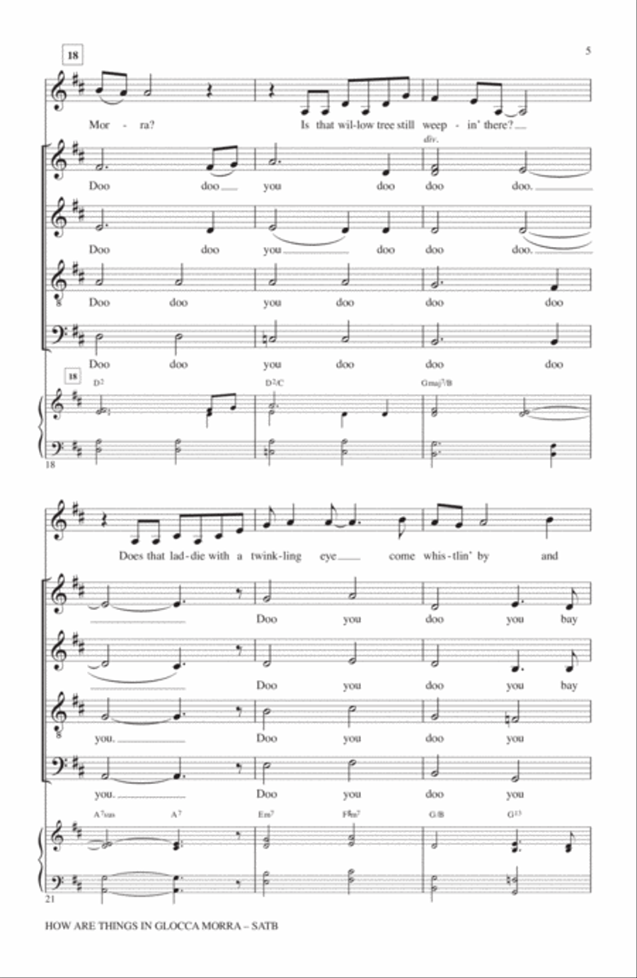How Are Things In Glocca Morra 4-Part scores gallery preview page 4