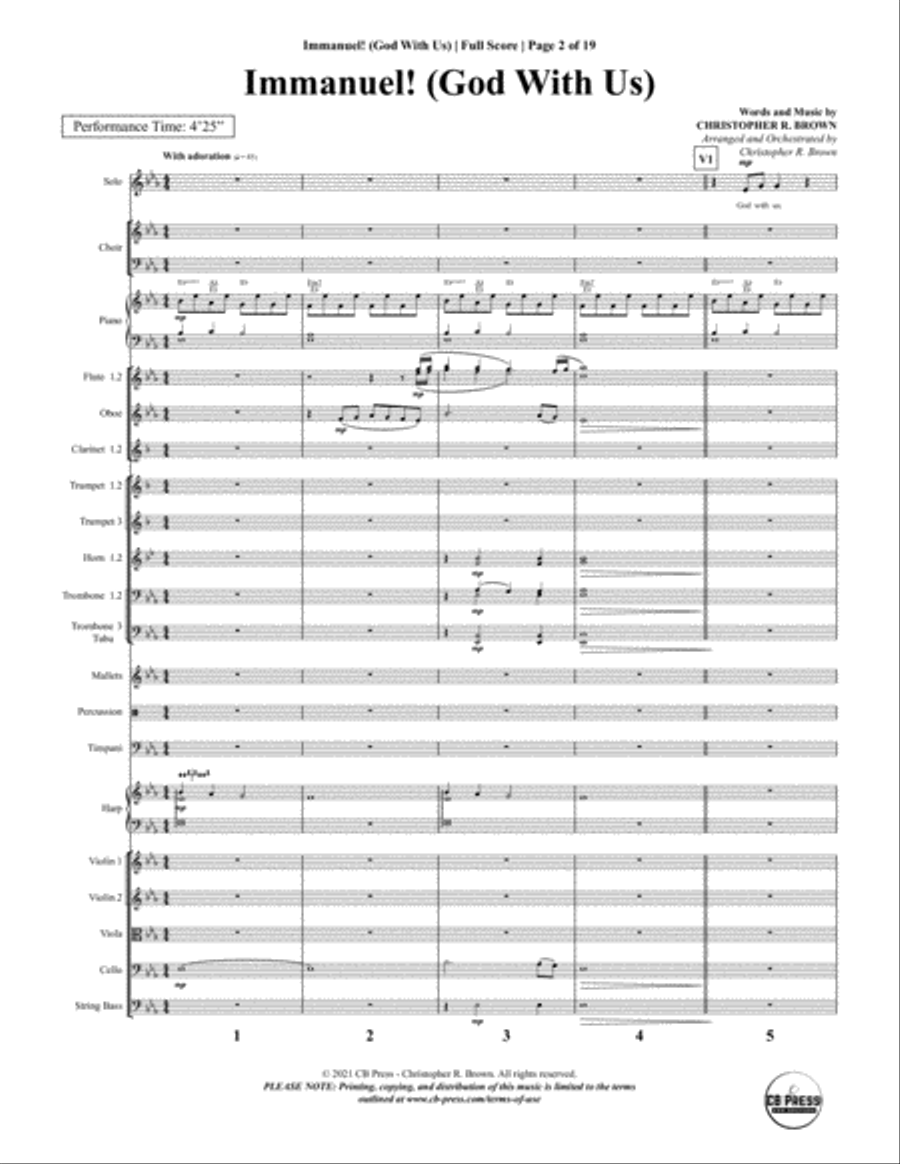 Immanuel! (God With Us) - Anthem - Full Orchestration Full Orchestra scores gallery preview page 2