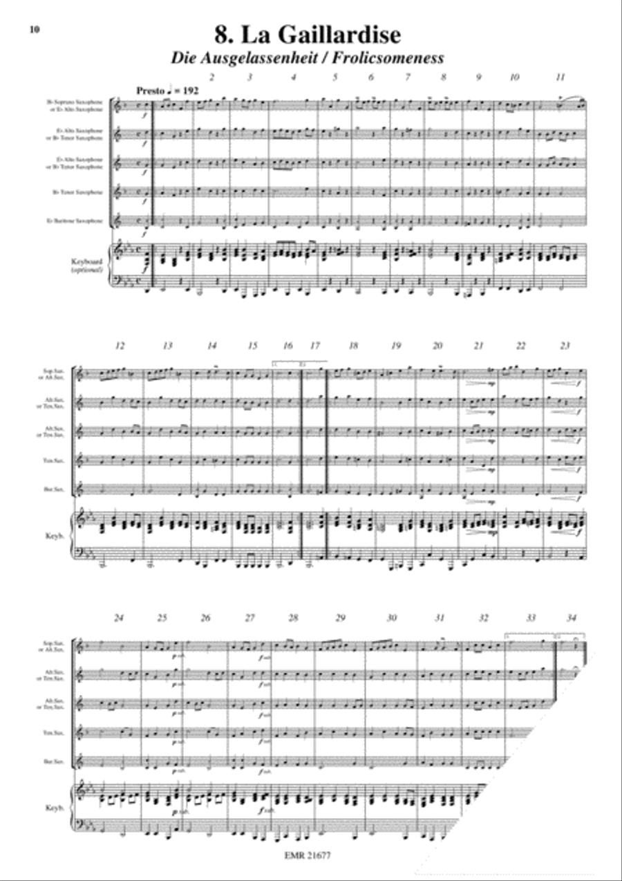 12 Heroic Marches 12 Heroic Marches Saxophone Quintet scores gallery preview page 10