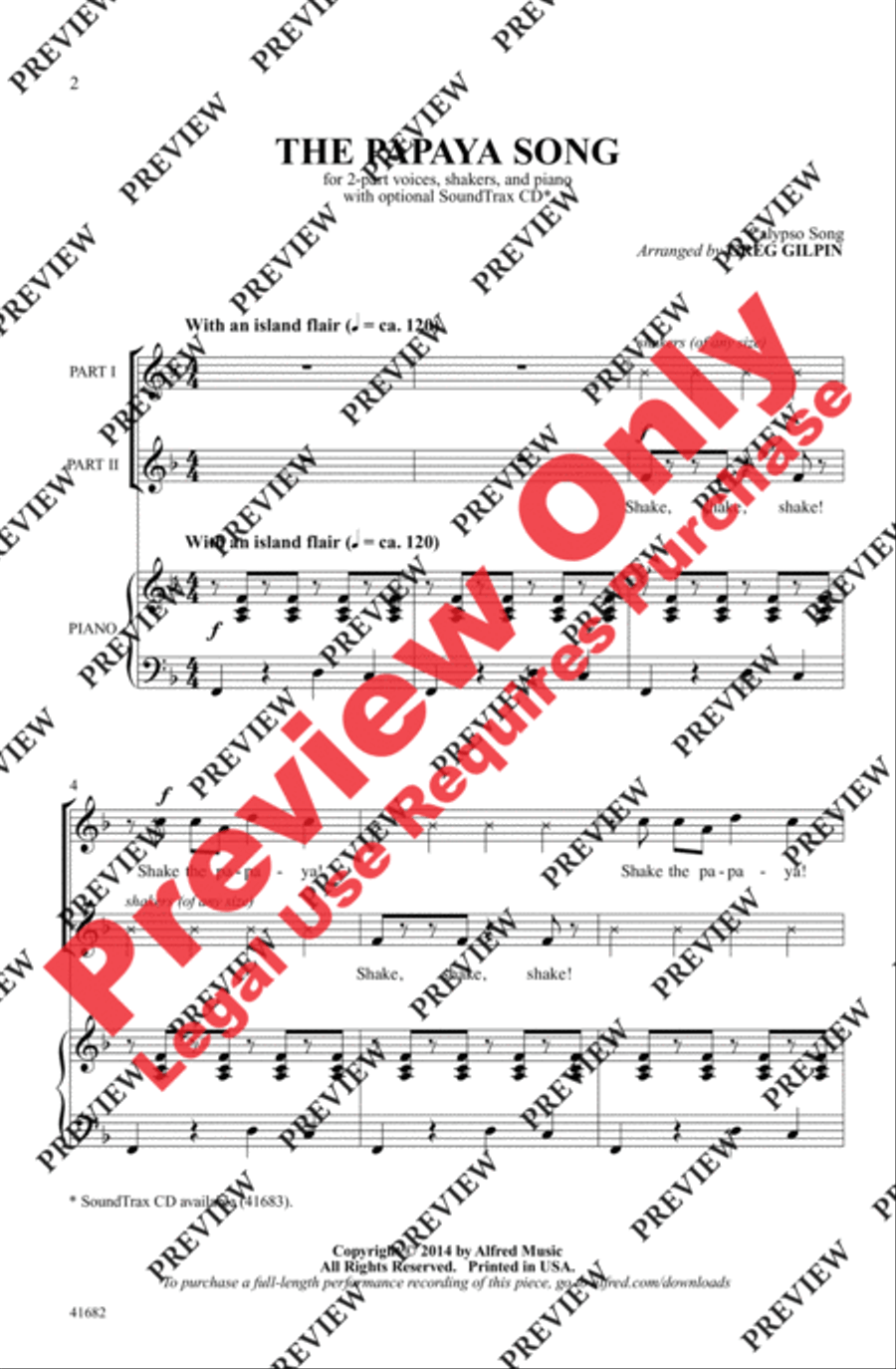 The Papaya Song 2-Part scores gallery preview page 11