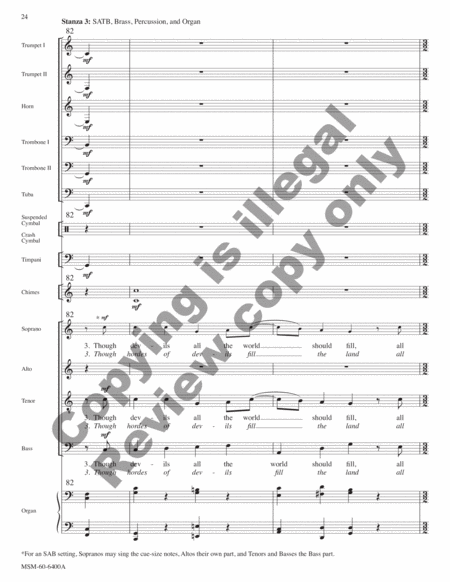 A Mighty Fortress is Our God (Rhythmic) (Full Score)